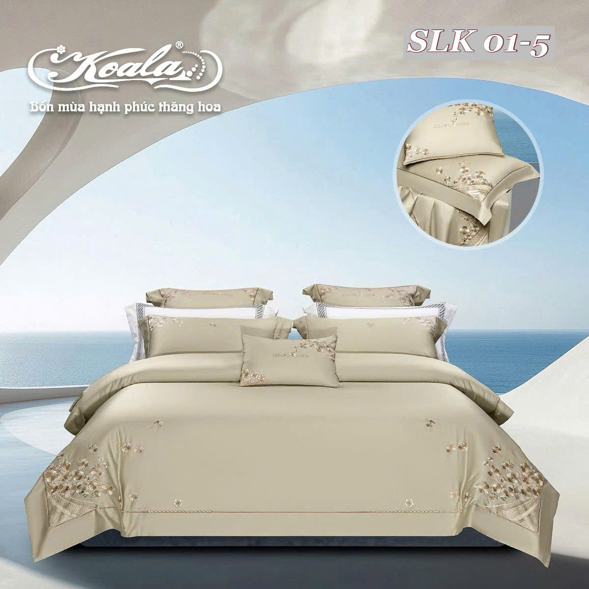 Bộ Chăn Ga Gối SLK 01-5